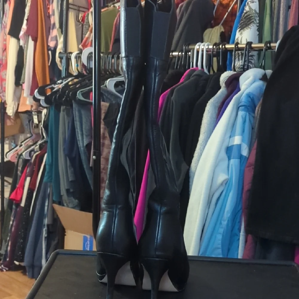 Audrey Brooke Black Over the Knee Boots